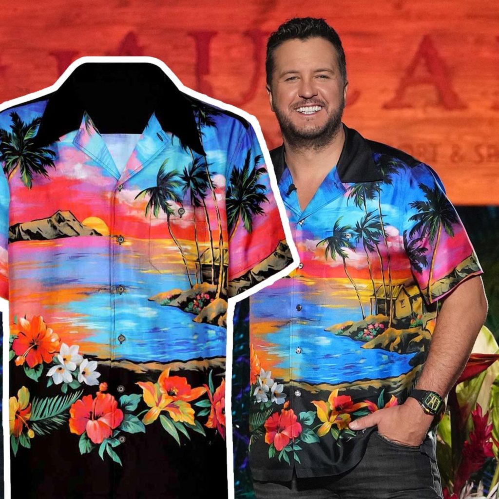 Luke Bryan American Idol Aloha Sunset Hawaiian Shirt