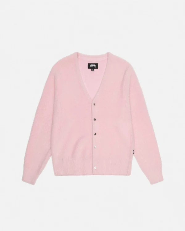 stussy pink cardigan